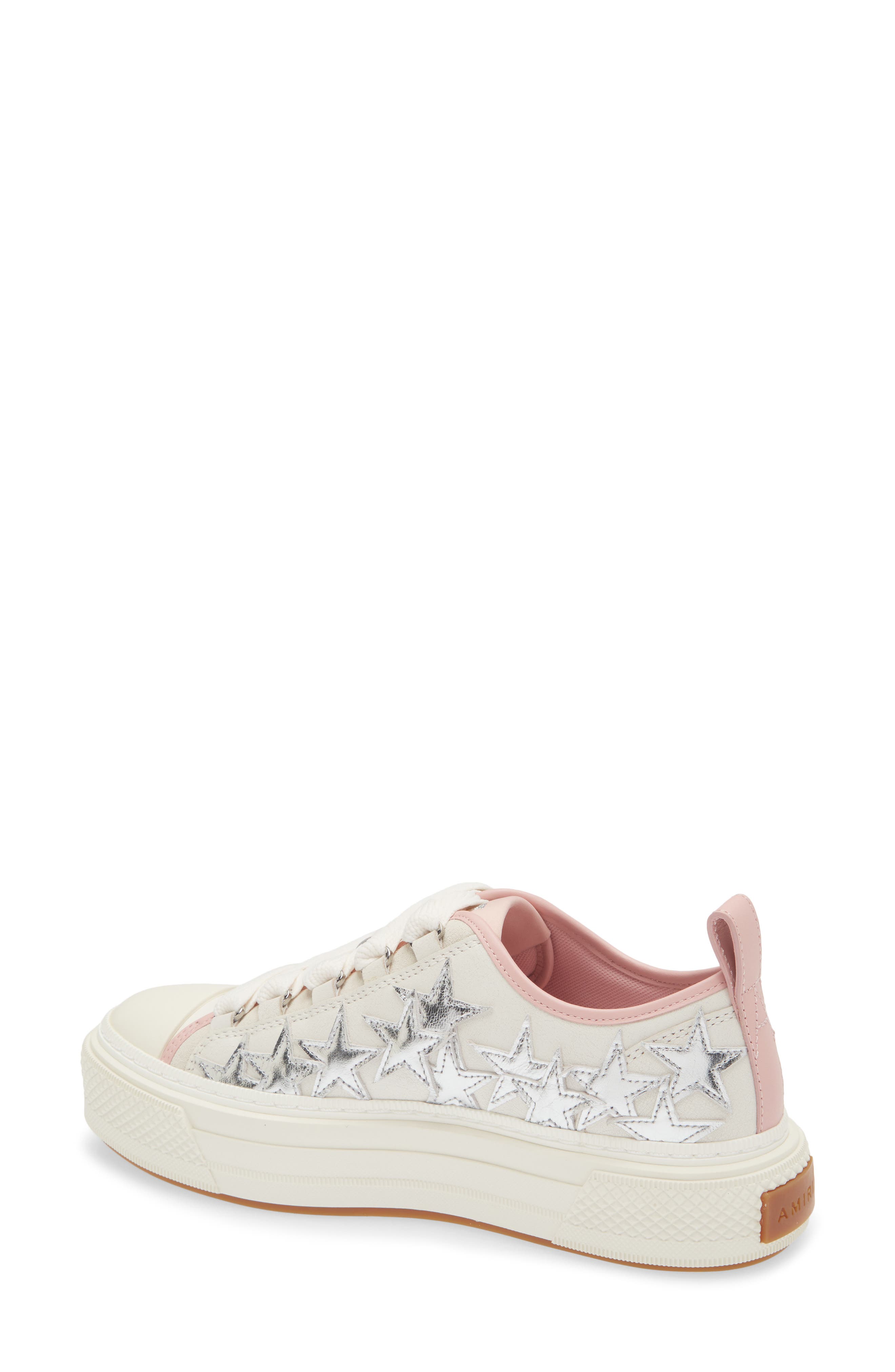 Stars Court Low Top Platform Sneaker, Alternate, color, WHITE/ SILVER/ PINK