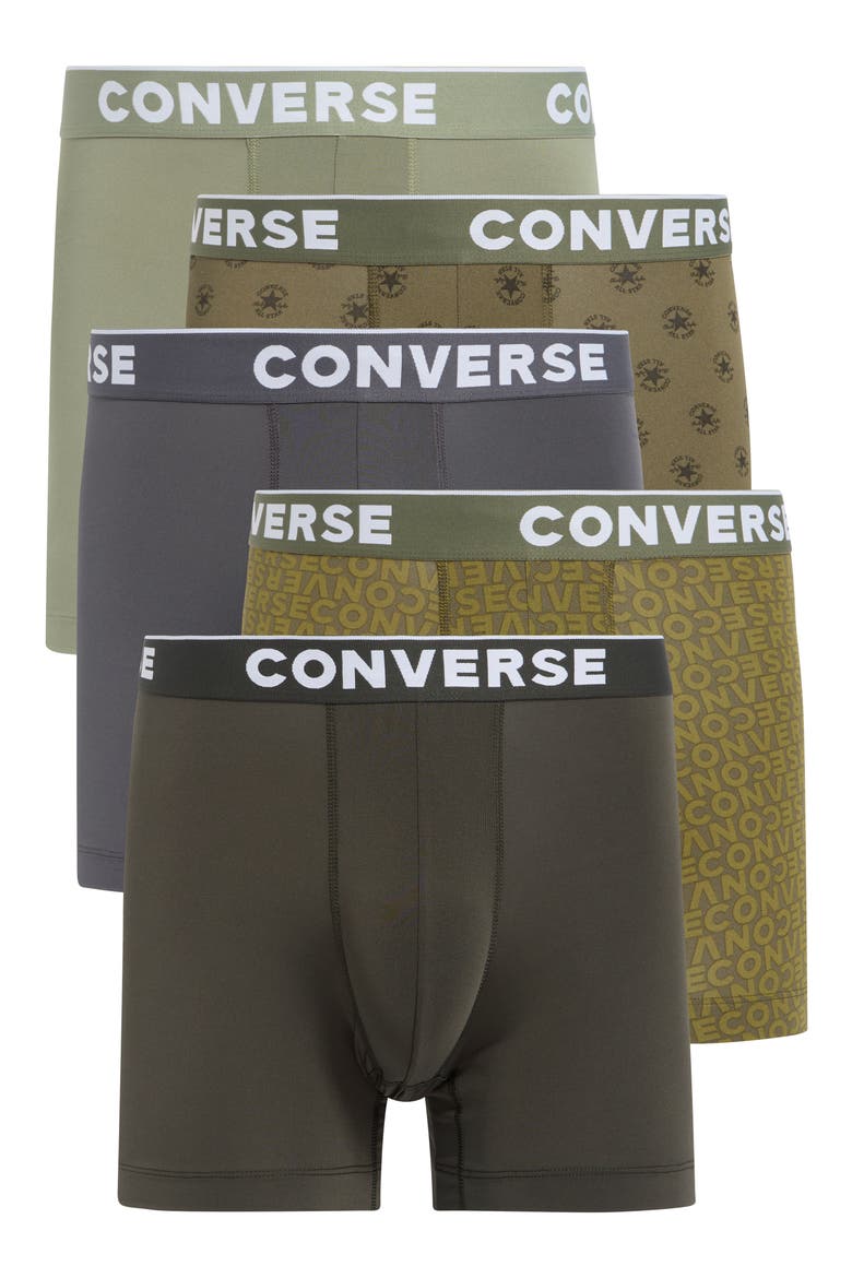 Assorted 5-Pack Boxer Briefs, Main, color, CONVERSE UTILITY