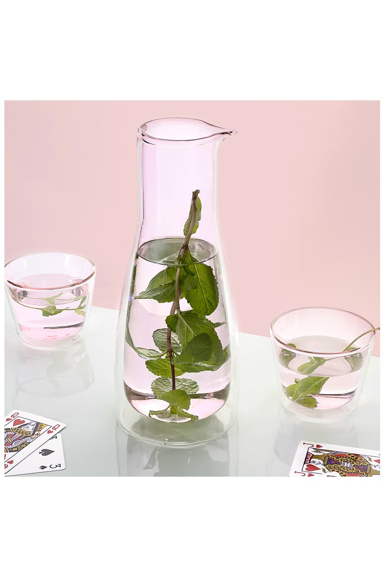 Rocks Glasses & Carafe Set, Alternate, color, PINK