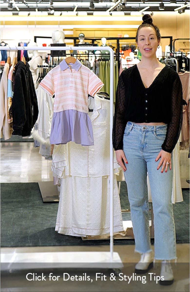 Kids' Pleated Organic Cotton Polo Dress, sales video thumbnail