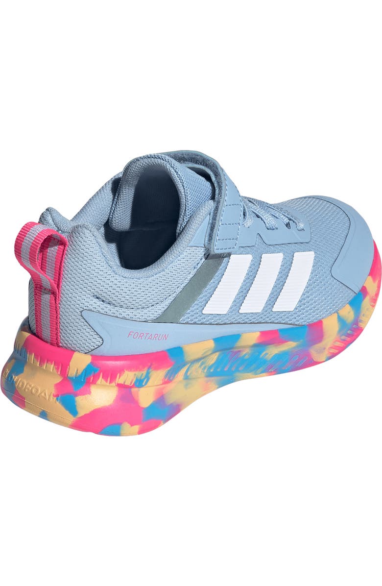adidas Kids' Fortarun 4.0 Running Shoe, Alternate, color, Glow Blue/ Grey Met./ Pink