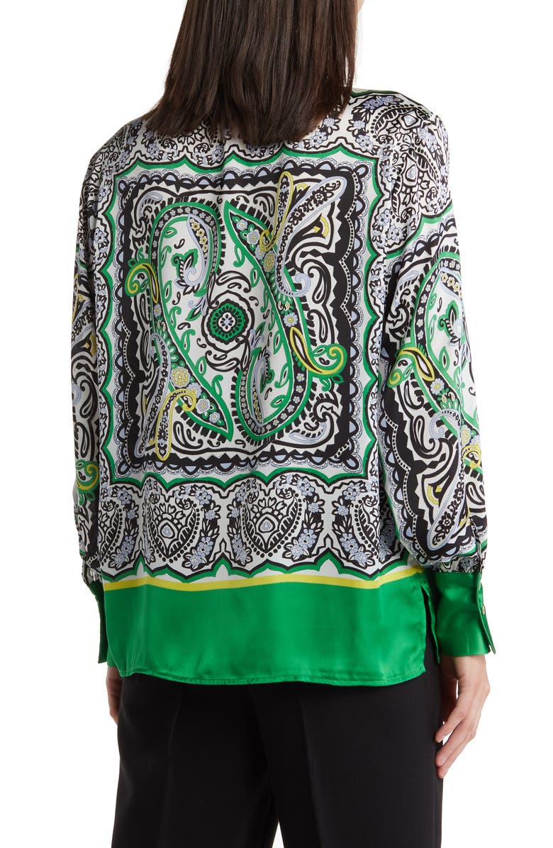 INDUSTRY REPUBLIC CLOTHING Paisley Colorblock Long Sleeve Button-Up Blouse, Alternate, color, 