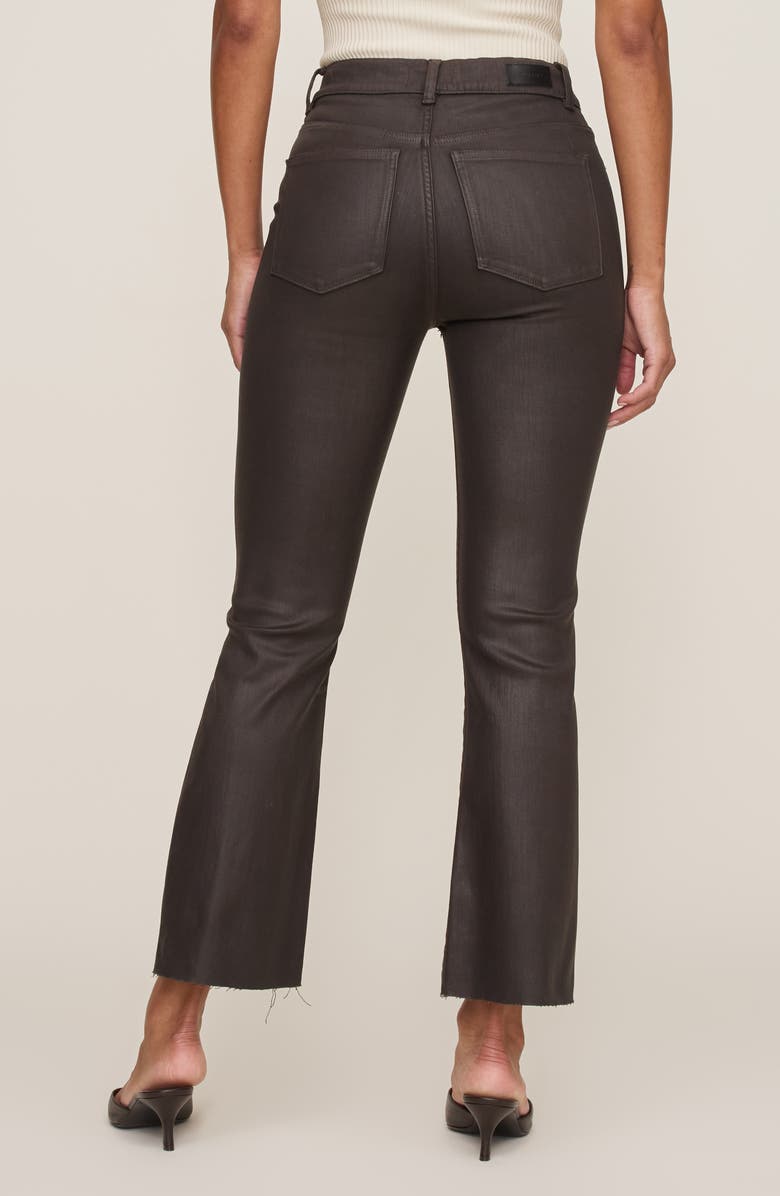 DL1961 Bridget Instasculpt<sup>™</sup> Coated High Waist Crop Bootcut Jeans, Alternate, color, Chocolate Coated