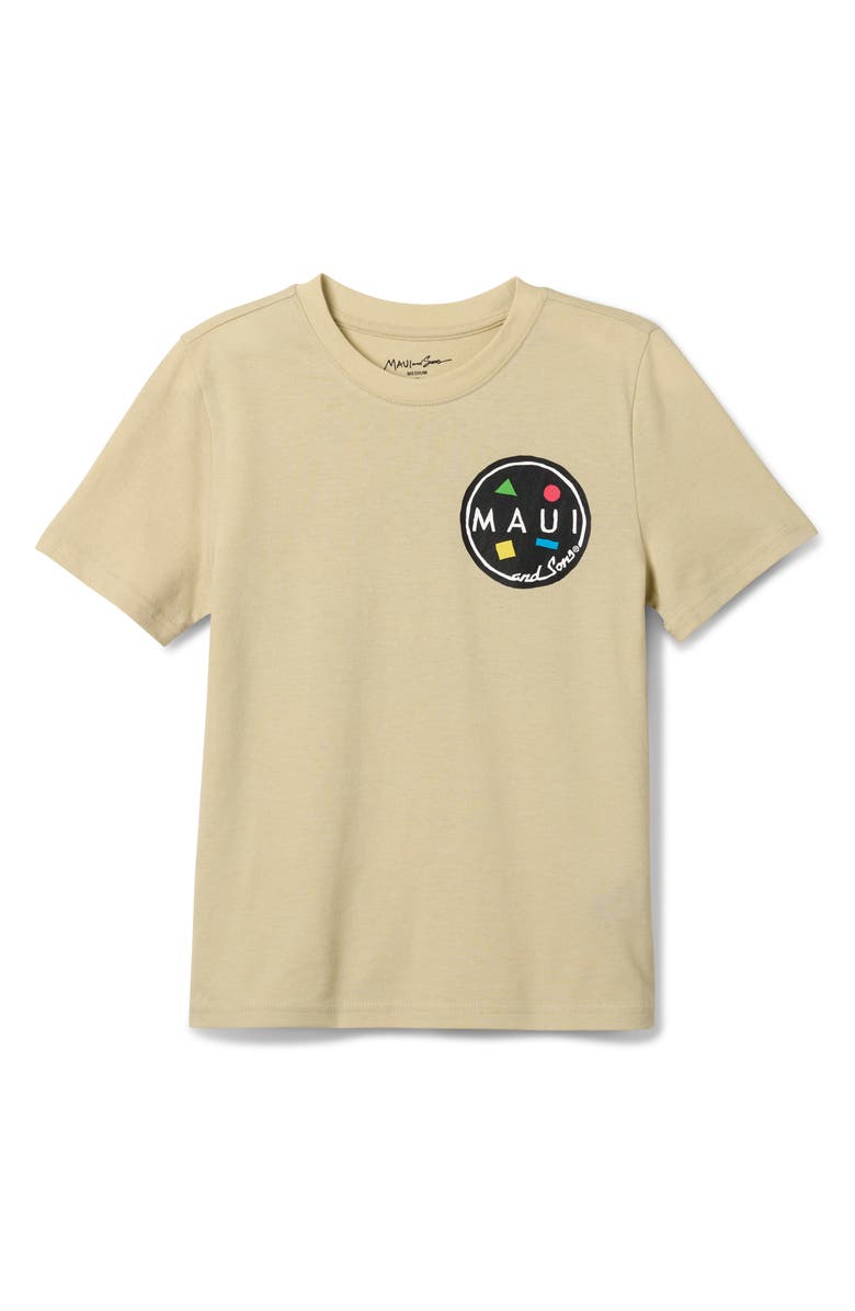 Maui & Sons Island Style Boys Graphic T-Shirt, Main, color, Sand