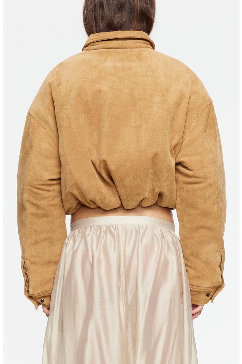 Serrano Faux Suede Bomber Jacket, Alternate, color, CAMEL