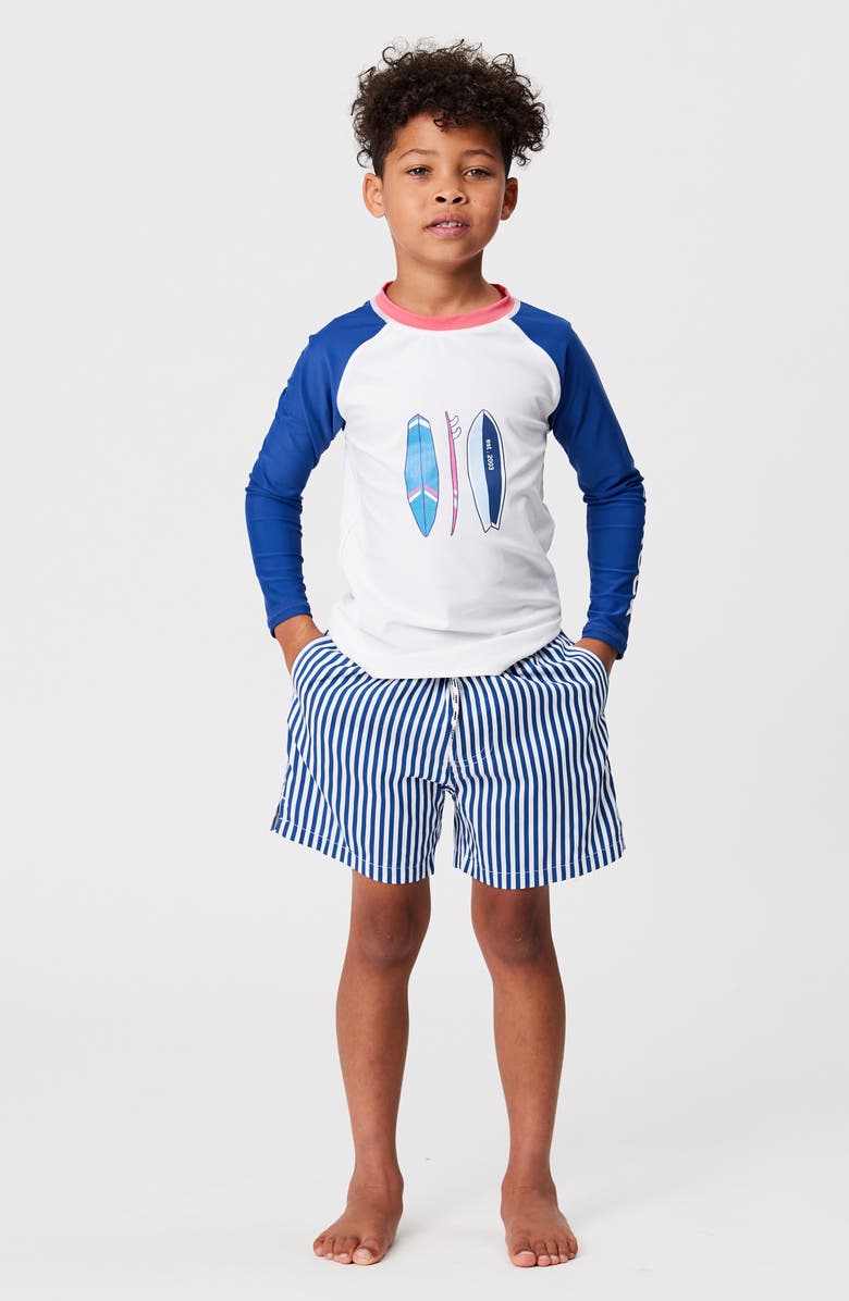 Snapper Rock Kids' Rock the Board Long Sleeve Rashguard, Alternate, color, 