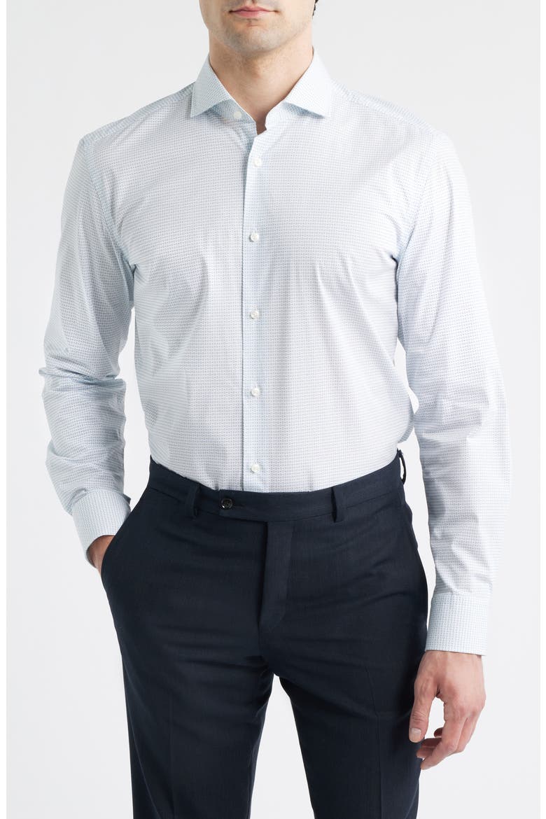 Hank Kent Slim Fit Stretch Cotton Dress Shirt, Main, color, LIGHT PASTEL BLUE