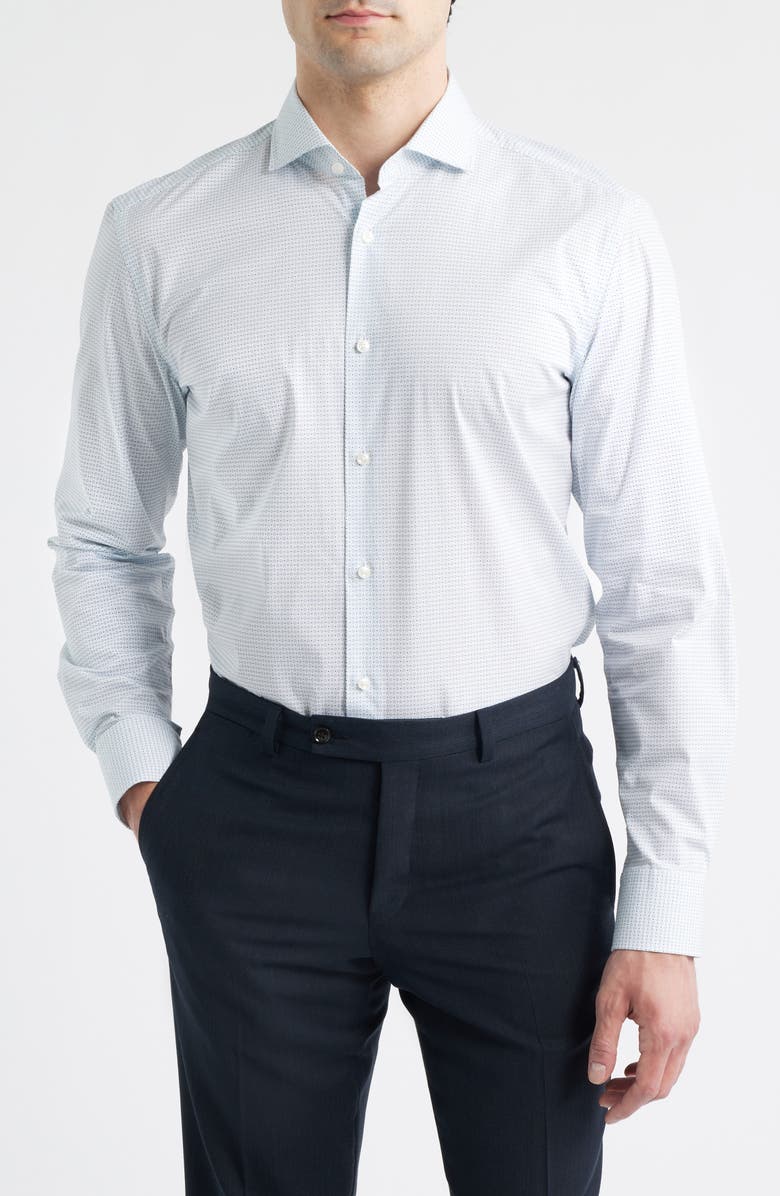 BOSS Hank Kent Slim Fit Stretch Cotton Dress Shirt, Main, color, Light Pastel Blue