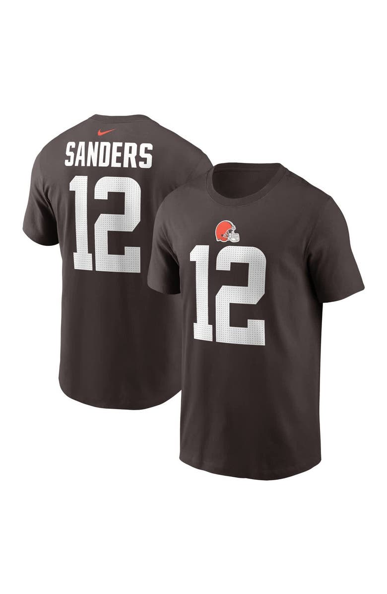 Nike Men's Nike Shedeur Sanders Brown Cleveland Browns 2025 NFL Draft Name & Number T-Shirt, Main, color, Brown