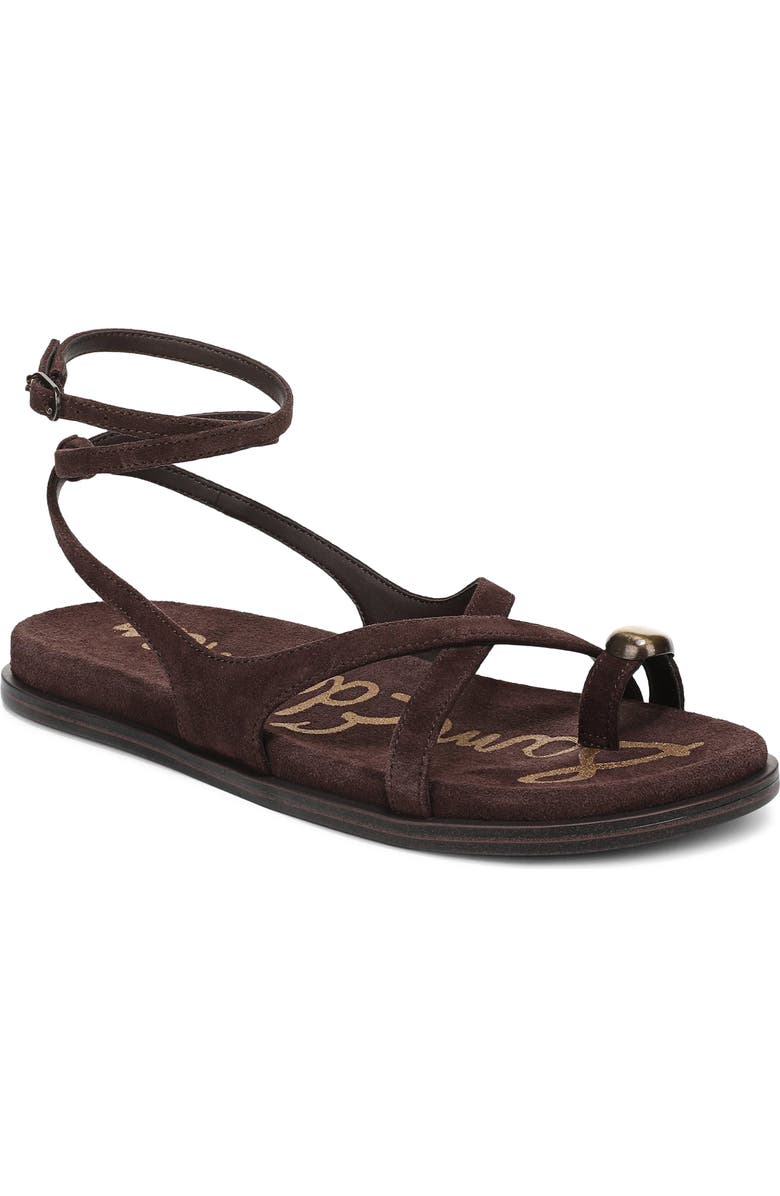 Sam Edelman Lottie Ankle Strap Sandal, Main, color, Cafe Noir