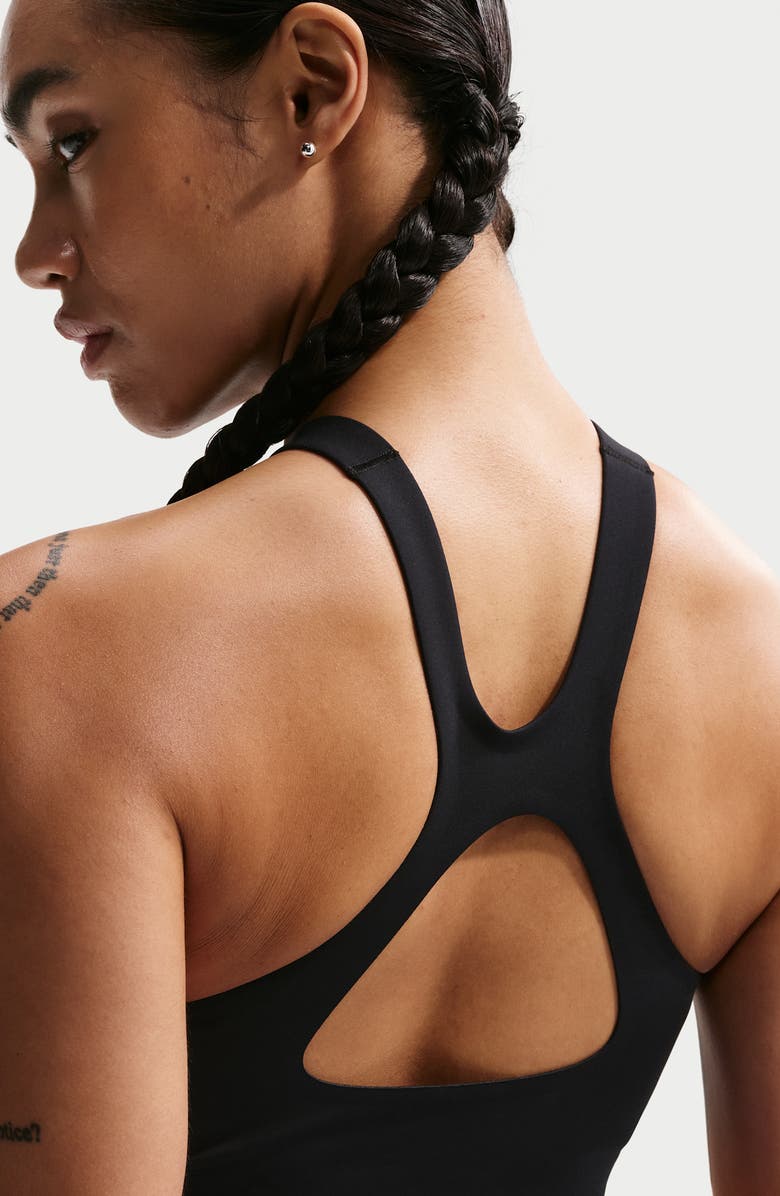 Nike Universa Cutout Sports Bra, Alternate, color, Black/ Anthracite