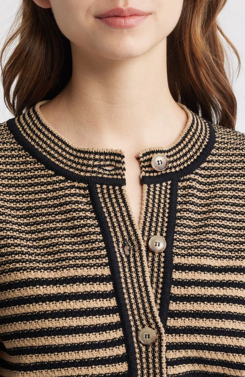 Frame Stripe Cardigan Sweater In Multi