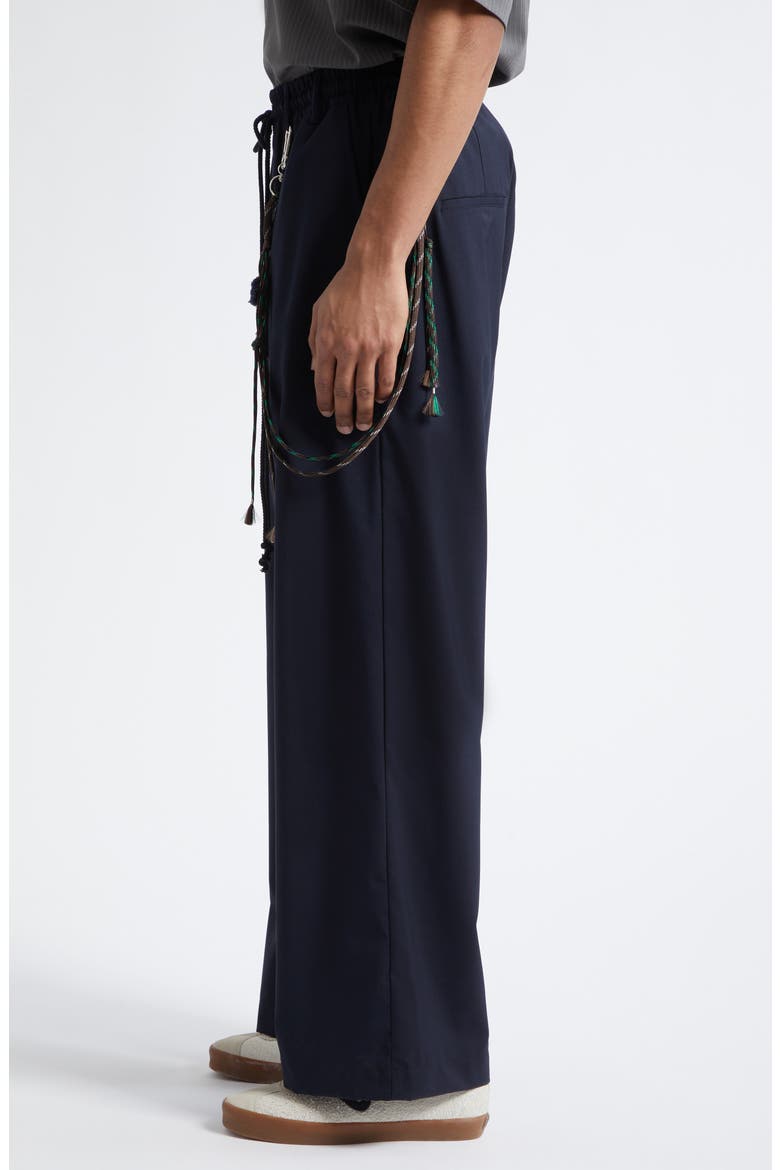 Relaxed Wool Blend Lounge Pants, Alternate, color, NAVY