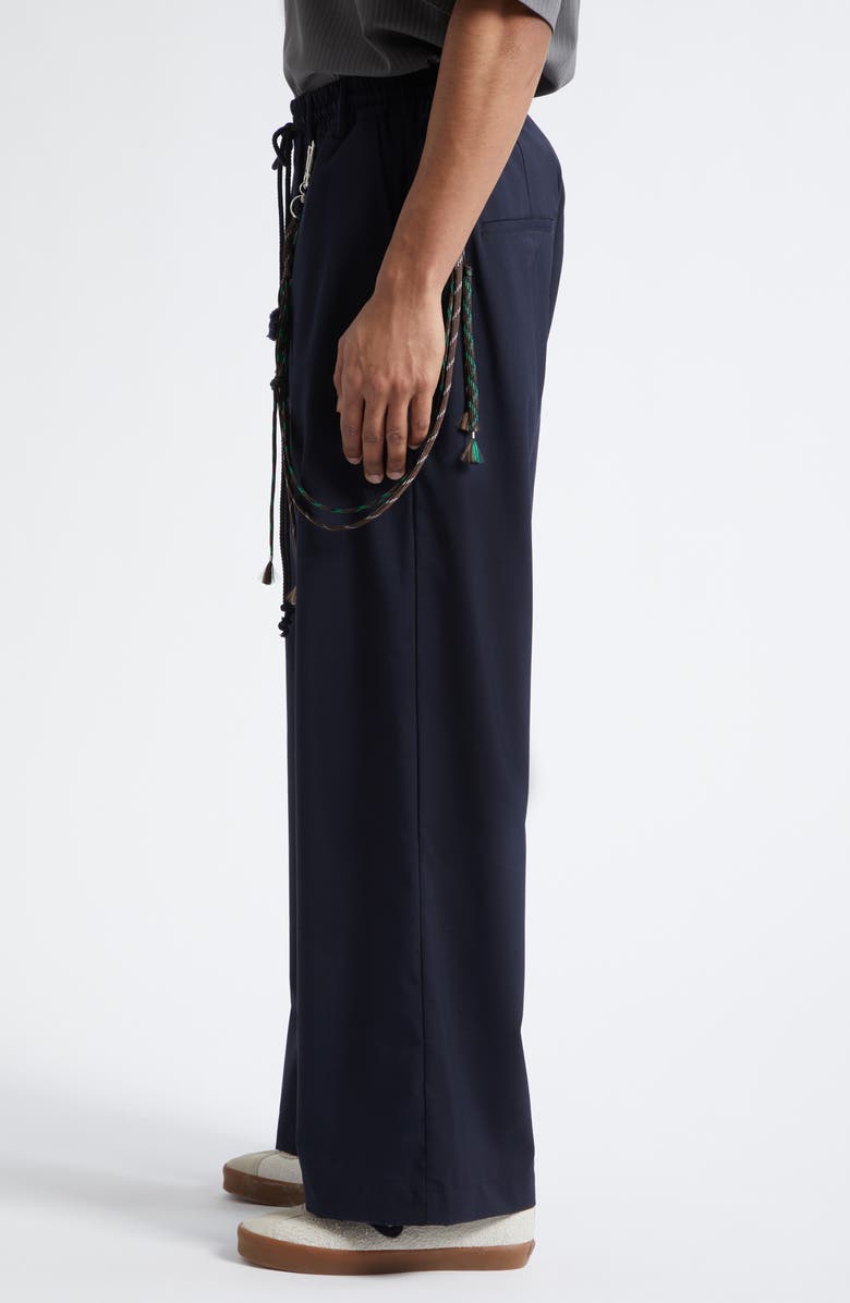 SONG FOR THE MUTE Relaxed Wool Blend Lounge Pants, Alternate, color, Navy