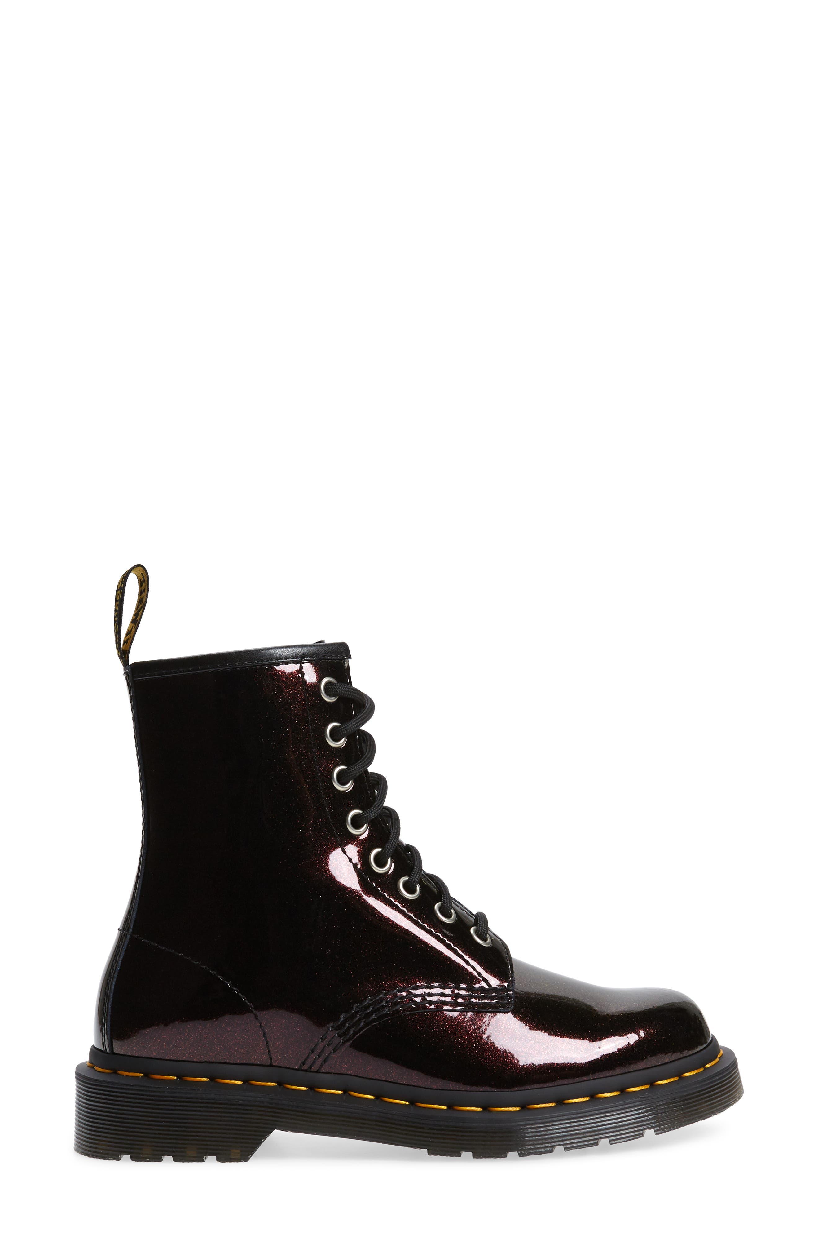 1460 Sparkle Boot, Alternate, color, PURPLE LEATHER
