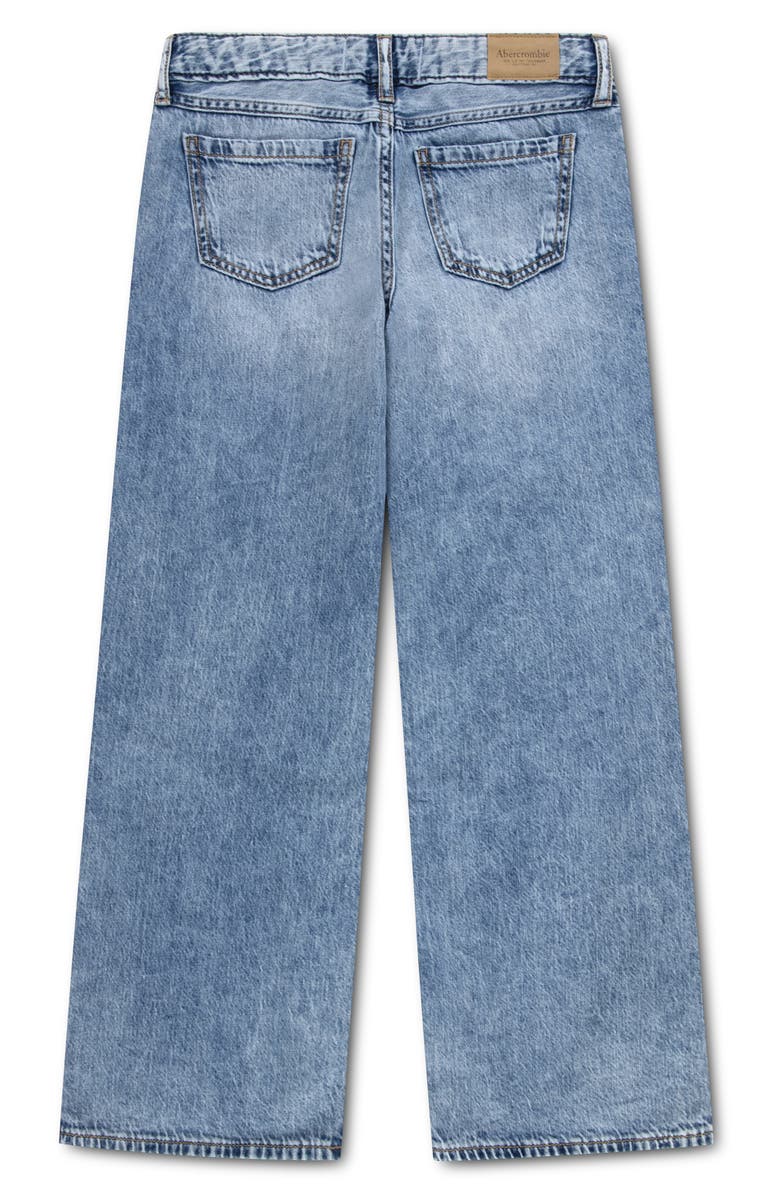 abercrombie kids Kids' Heart Wide Leg Jeans, Alternate, color, Indigo Hearts
