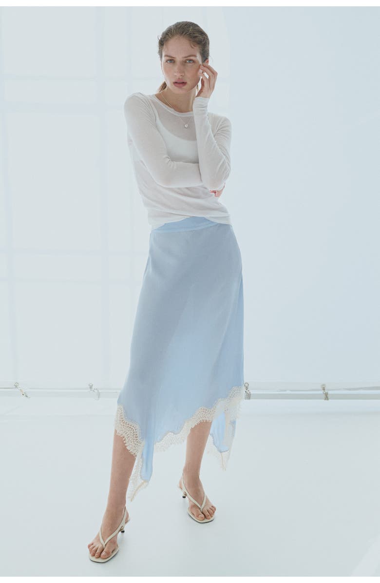 H&M Asymmetric Viscose Skirt, Alternate, color, 