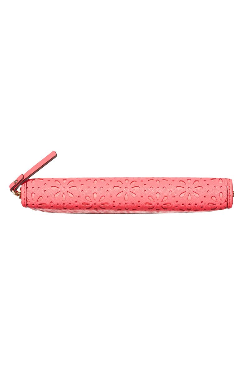 'cedar street - perforated lacey' zip around wallet, Alternate, color, SURPRISE CORAL