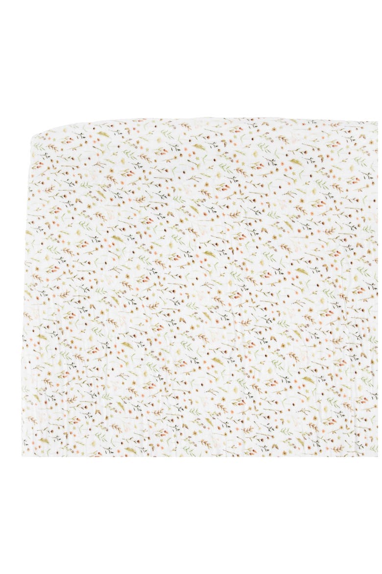 Organic Cotton Muslin Crib Sheet, Alternate, color, FLORAL FIELD