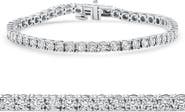 Bliss Diamond 2Ct Diamond Tennis Bracelet 7" Double Lock Clasp Lab Grown 925 Silver