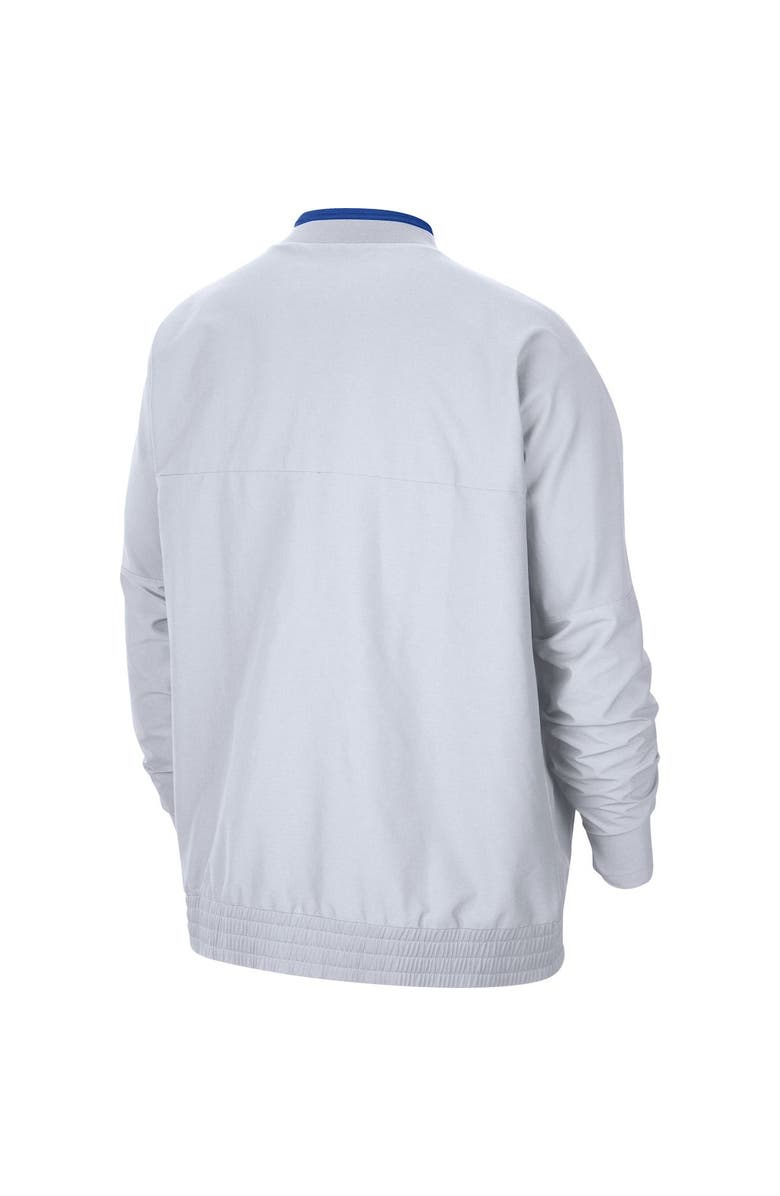 Jordan Brand Men's Jordan Brand White Florida Gators 2021 Coach Half-Zip Jacket, Alternate, color,