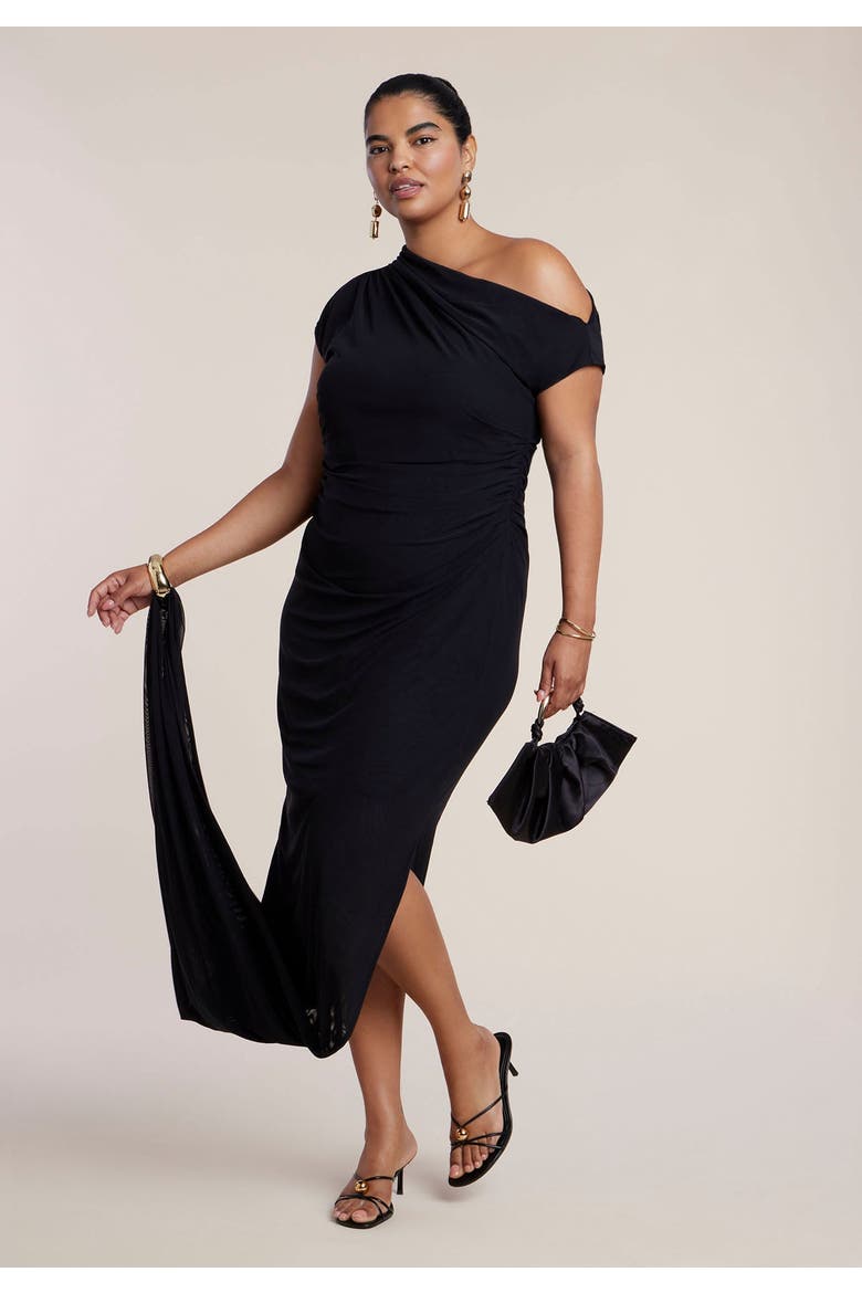 Embellished Stud Detail Maxi Dress, Alternate, color, BLACK ONYX