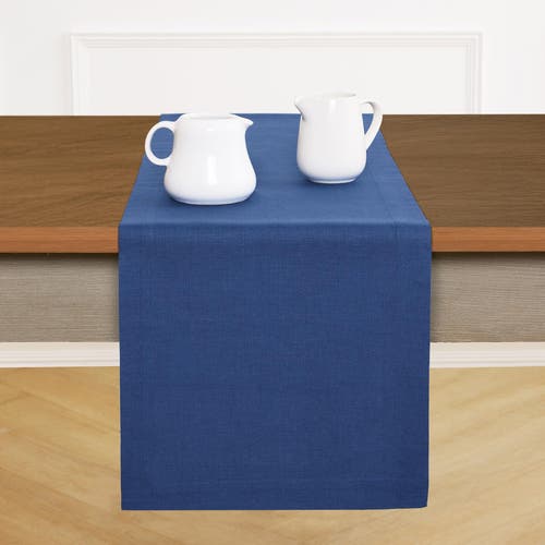 Solino Home Linen Table Runner In Blue