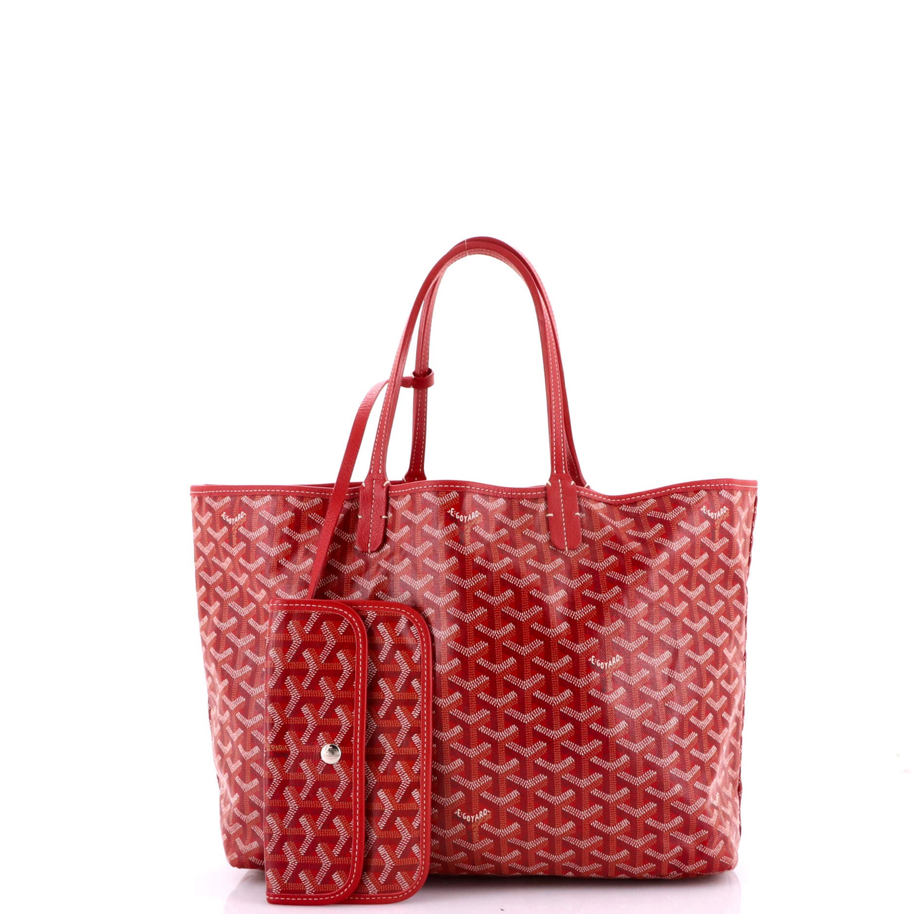 Pre-Owned Goyard Saint Louis Tote Coated Canvas PM, Alternate, color, Red