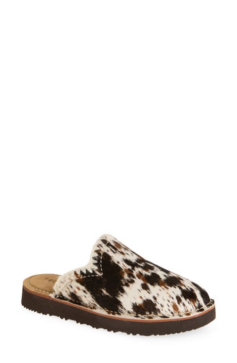 The Olivia Brown Genuine Shearling Lined Mule