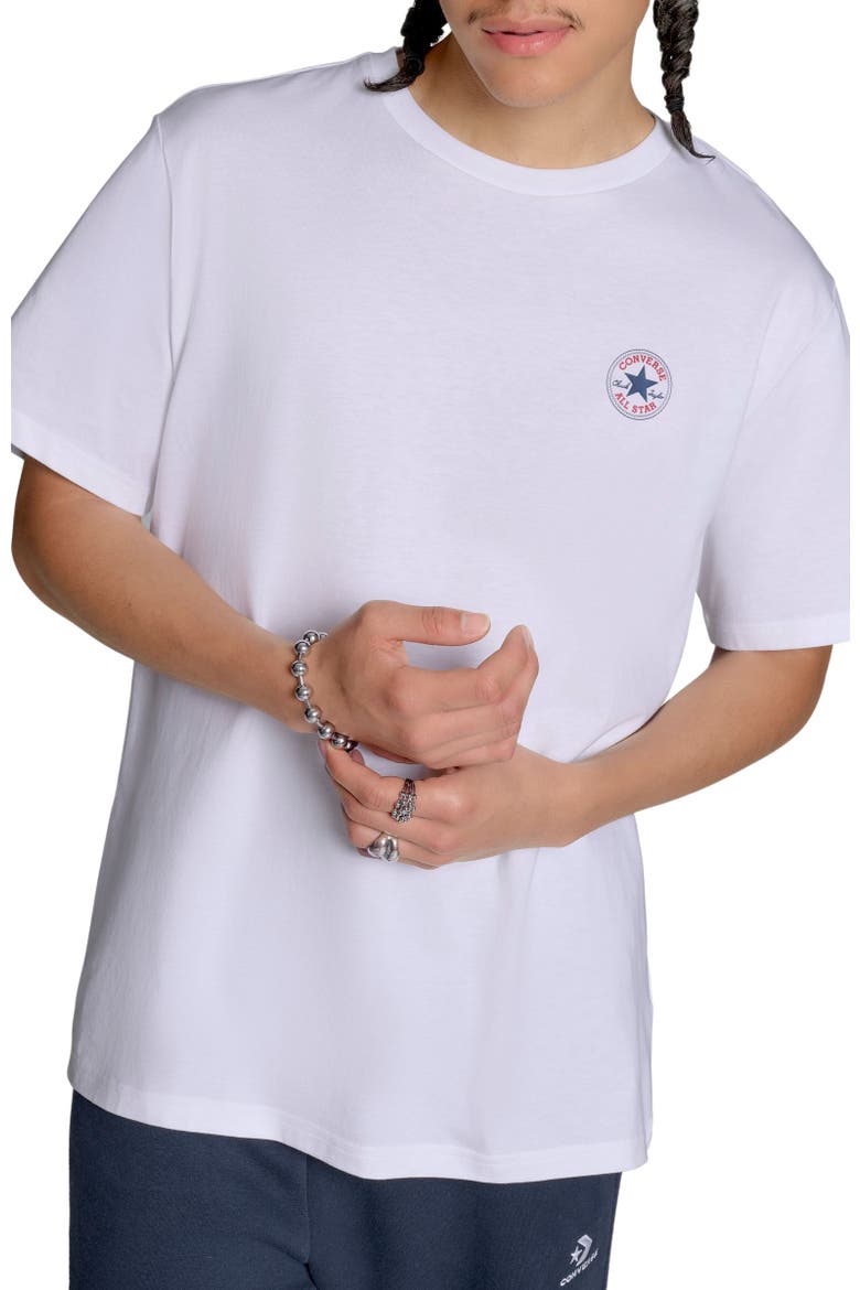 Chuck Taylor All Star Red Patch T-Shirt, Alternate, color, WHITE 10A