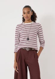 Hush Mia Stripe Slim Long Sleeve Top