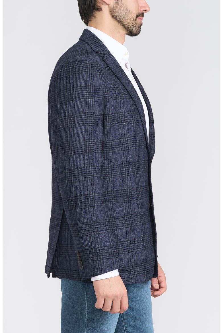 Plaid Wool Blend Sport Coat, Alternate, color, BLUE