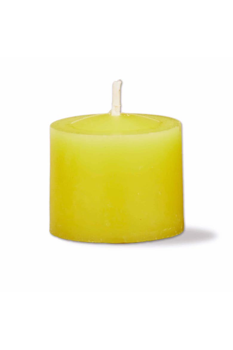 Color Studio Yellow Votive Candles Set of 12 Smokeless Wax, Alternate, color, Yellow