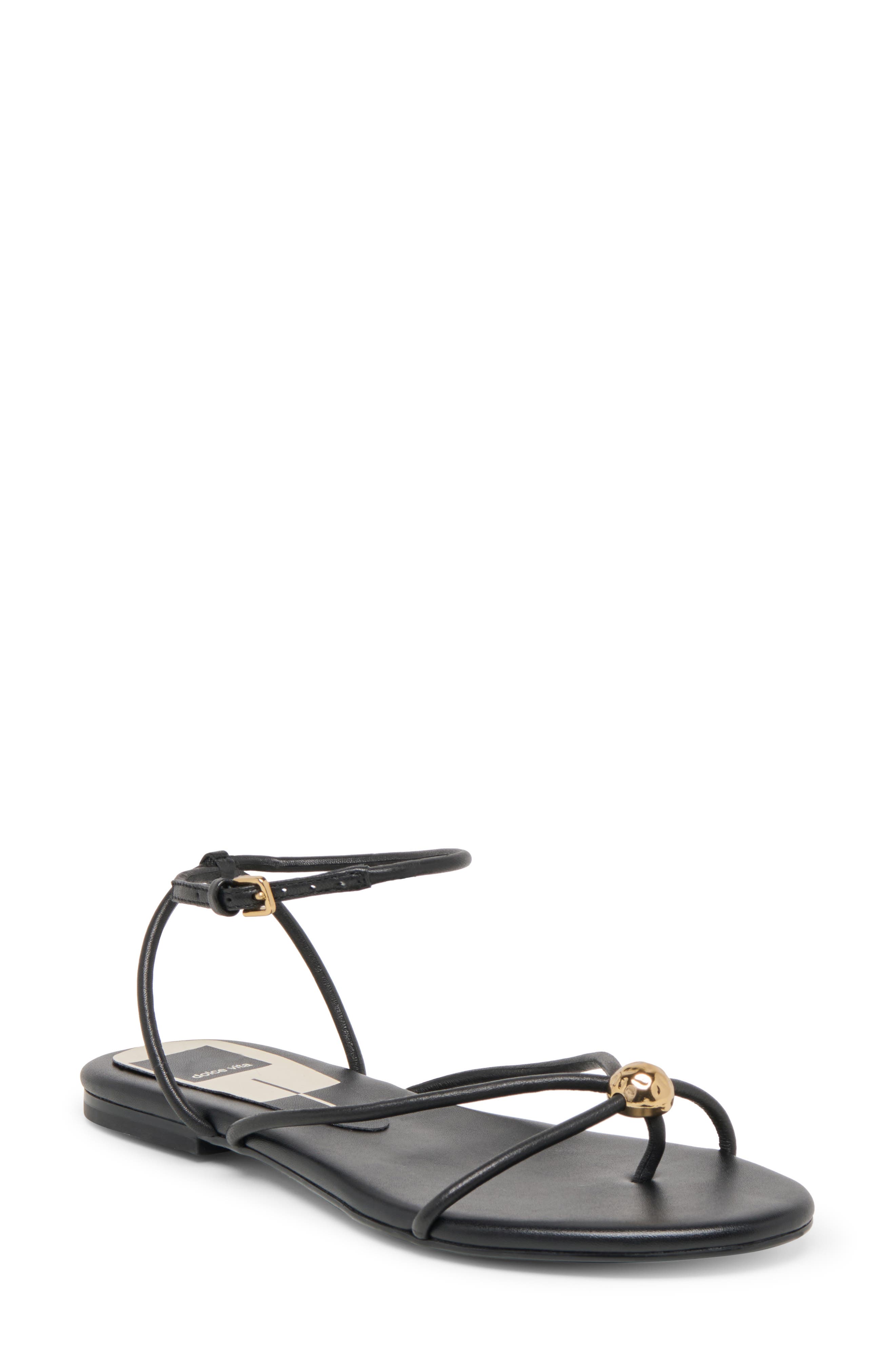 Dolce Vita Kenley Ankle Strap Sandal, Main, color, Black Leather