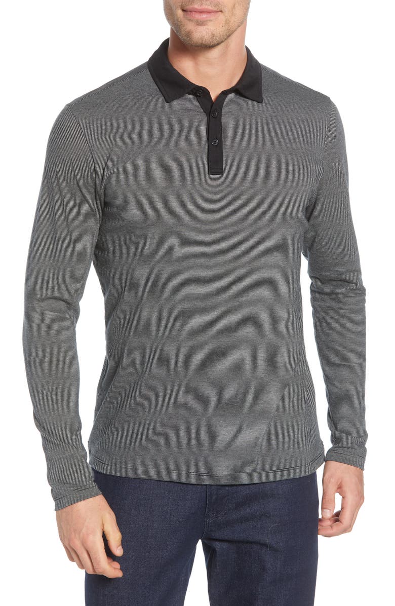 Robert Barakett Renwick Regular Fit Long Sleeve Polo, Main, color,