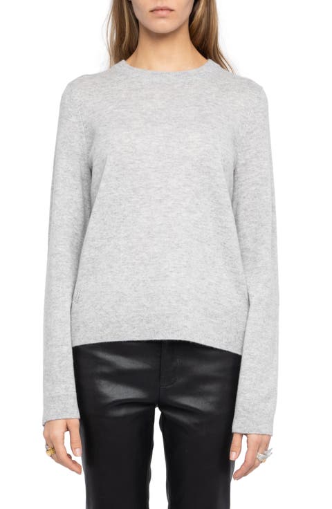 Cera Wool & Cashmere Sweater with Leather Elbow Patches