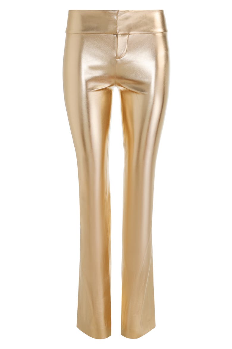 Metallic Faux Leather Pants, Alternate, color, GOLD