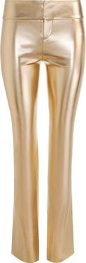 Alice + Olivia Metallic Faux Leather Pants