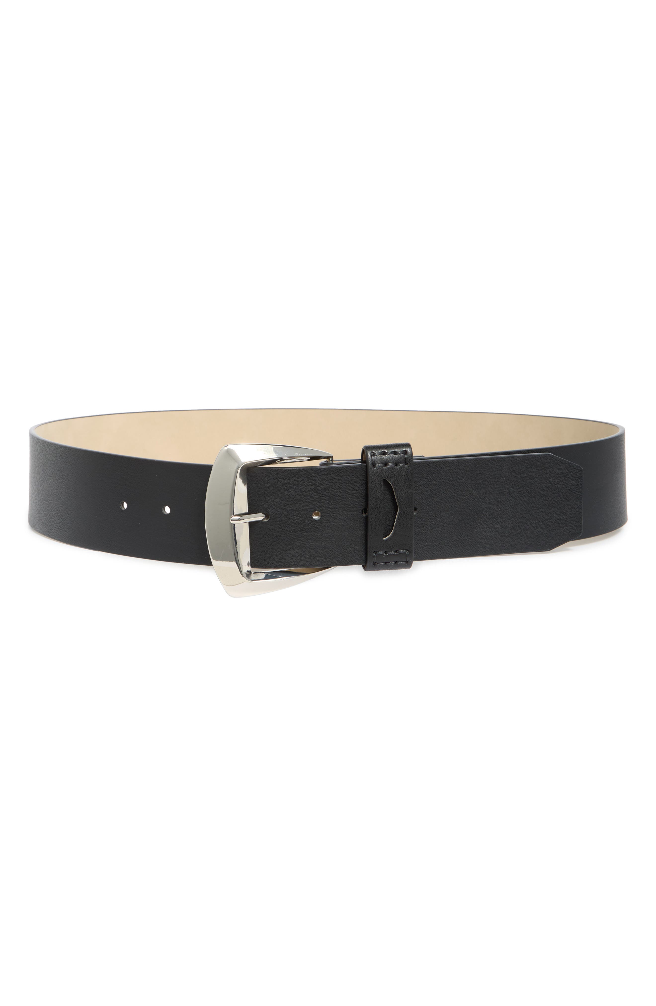 Steve Madden Smooth Faux Leather Belt