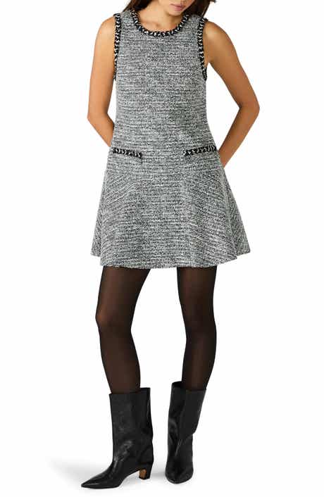 Steve Madden Karenna Tweed A-Line Dress