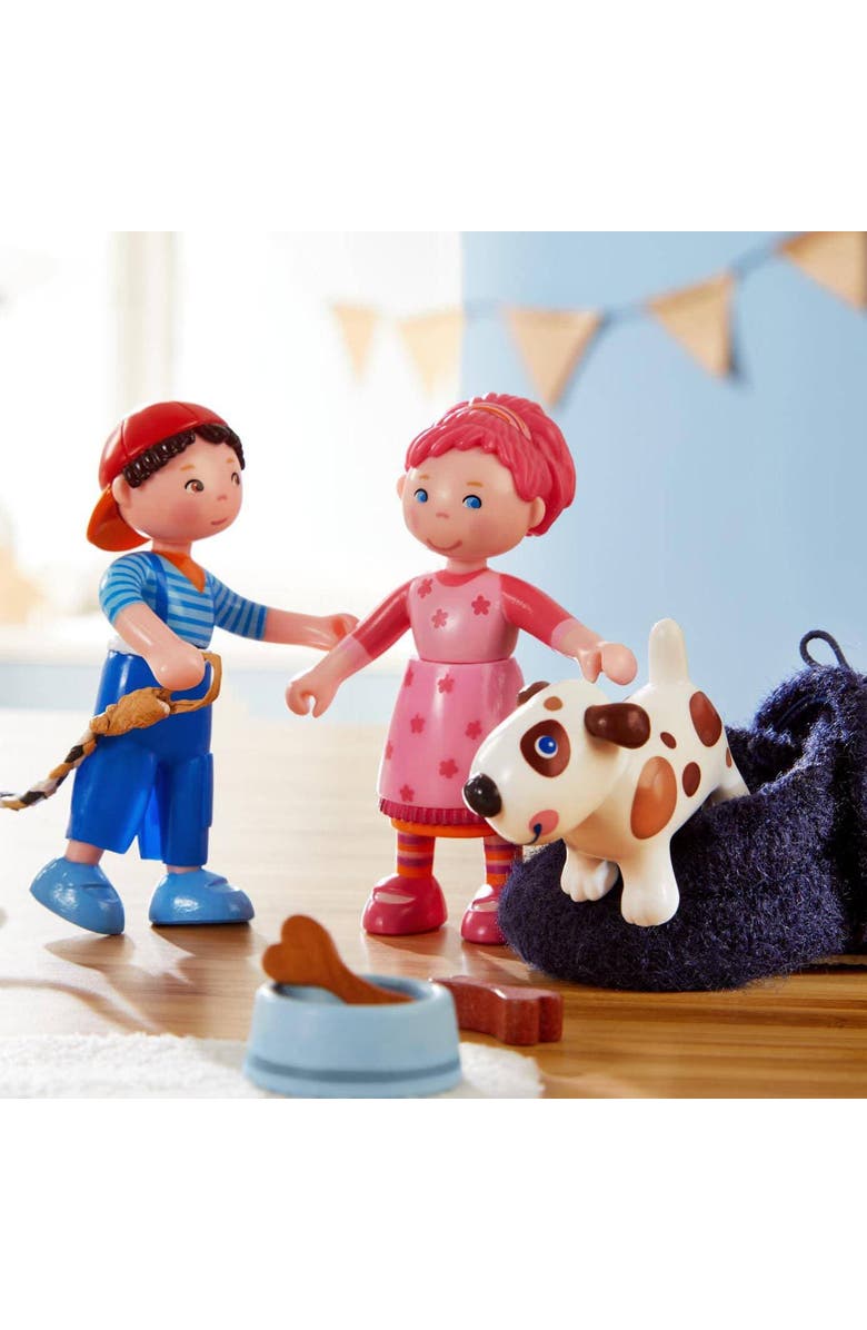 HABA Little Friends Matze - 3.75" Boy Dollhouse Toy Figure with Blue Overalls and Red Cap, Alternate, color, Multi