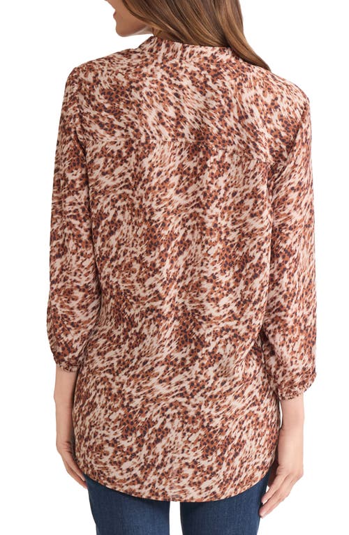 Jones New York Leopard Print Tunic In Brown