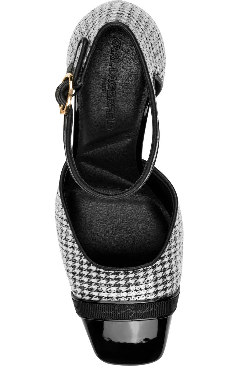 KARL LAGERFELD PARIS Sapphira Sequin Ankle Strap Pump, Alternate, color,