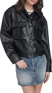 Levi's Faux Leather Shirt Jacket