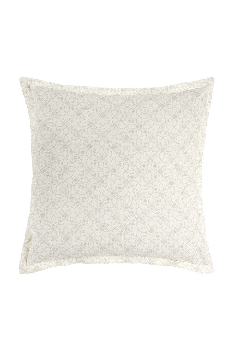 26" x 26" Lark Sand Cotton Euro Sham - Machine Washable, Main, color, White