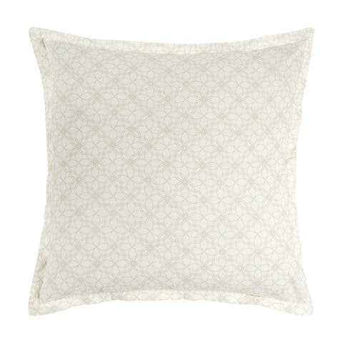 26" x 26" Lark Sand Cotton Euro Sham - Machine Washable