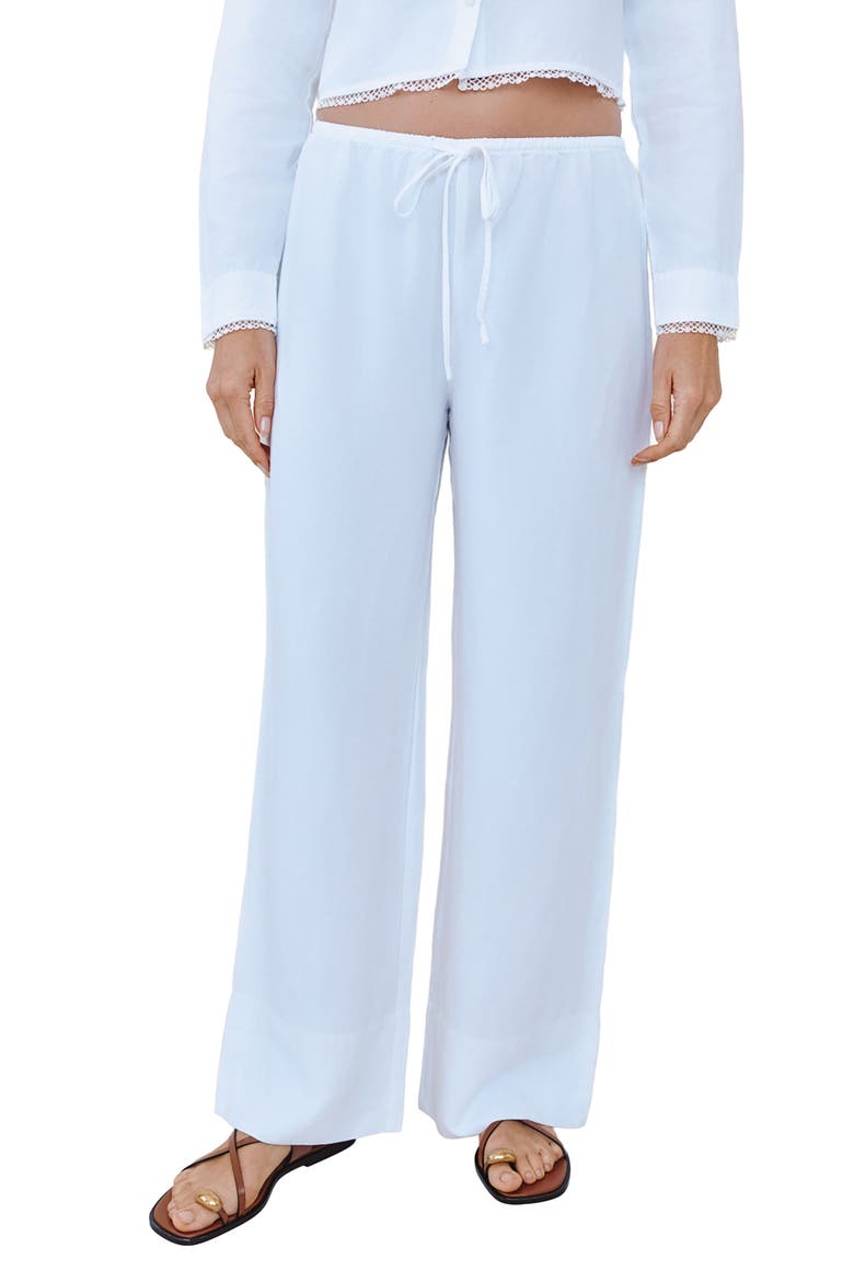 Wide Leg Pants, Main, color, WHITE