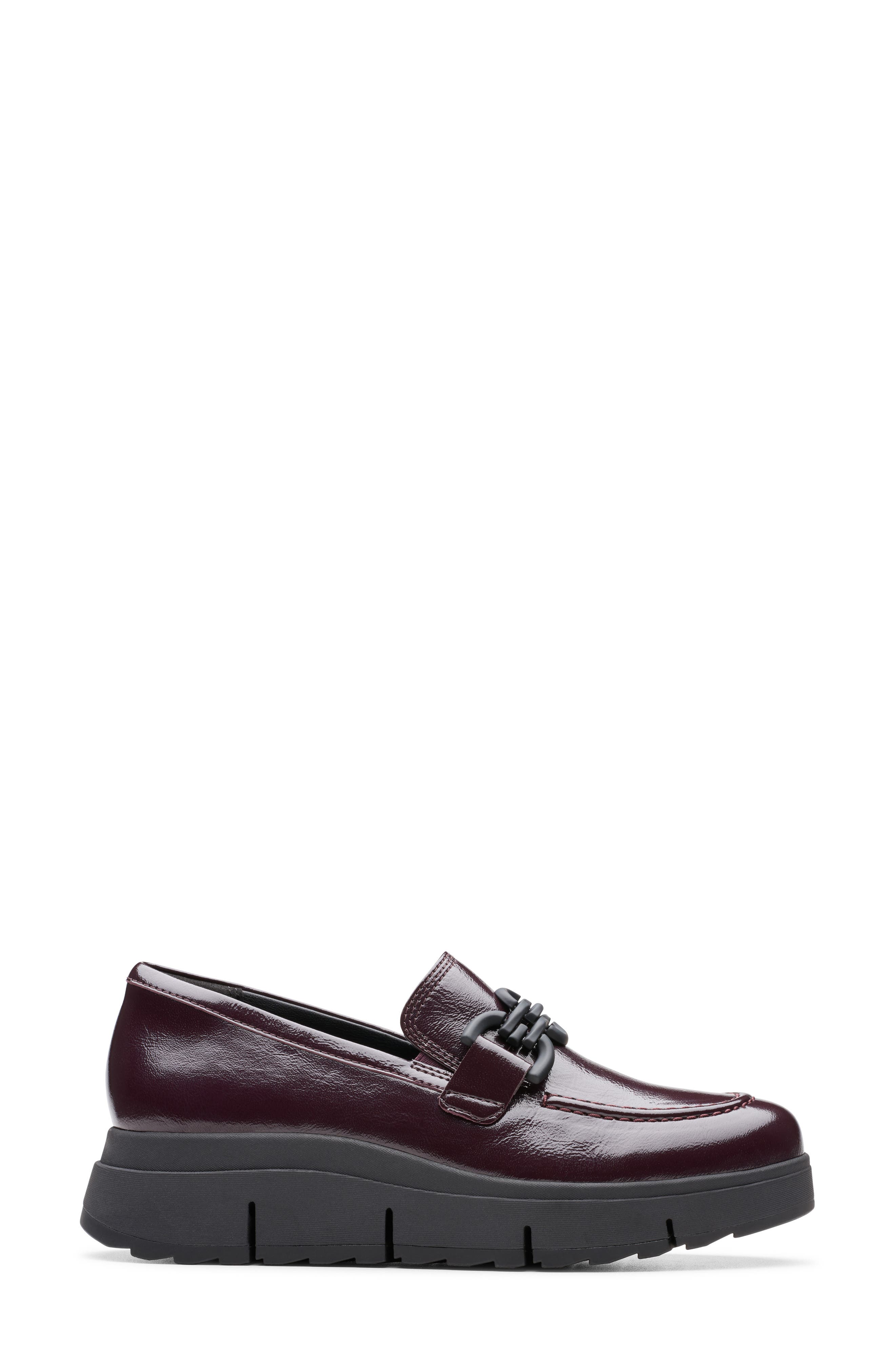 Loriini Izzy Platform Wedge Bit Loafer, Alternate, color, PLUM PATENT