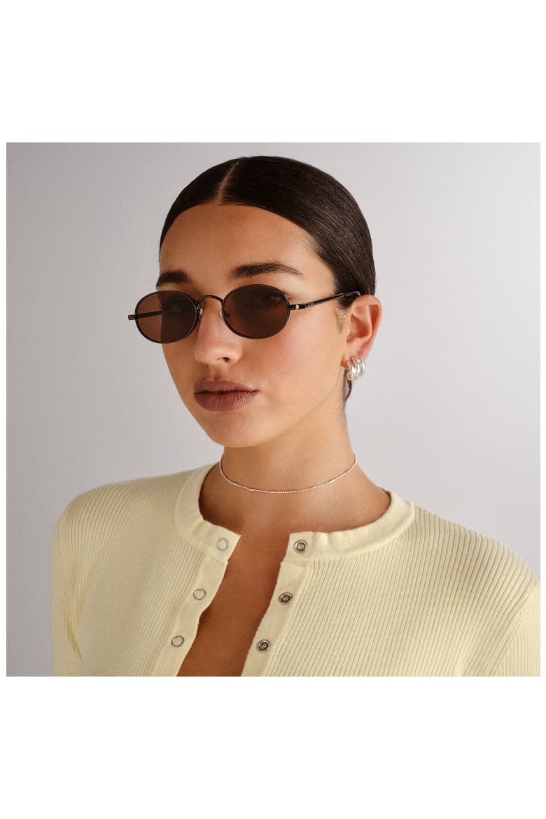 Regulus 49mm Small Oval Sunglasses, Alternate, color, CHOCOLATE/CHOCOLATE MONO