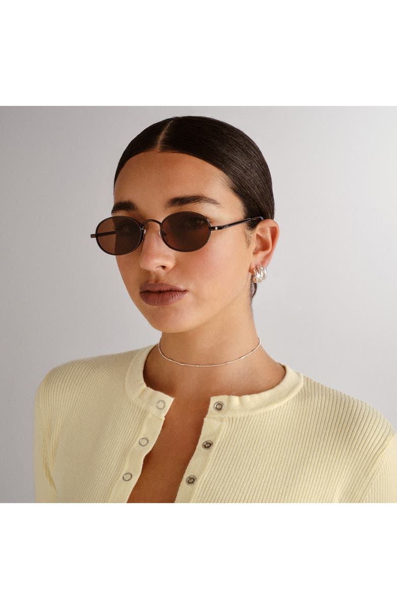 AIRE Regulus 49mm Small Oval Sunglasses, Alternate, color, Chocolate/Chocolate Mono